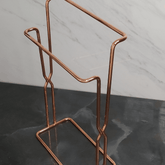 Porta Toalha de Bancada com Detalhe Lateral Rose Gold - Ela Decora